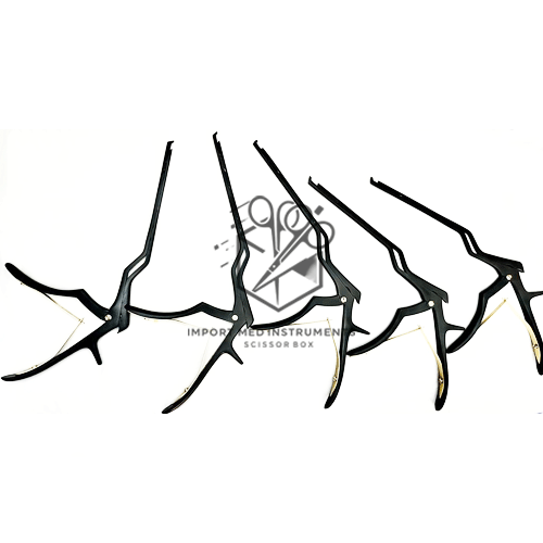 Set of 5 Pcs Bayonut Kerrison Rongeurs 1mm-5mm Set - Plasma Coated