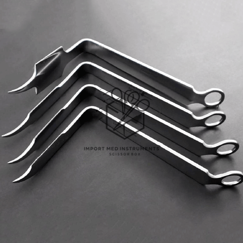 Bent Hohmann Knee Retractors Hip Arthroplasty Set Of 4 PCs Orthopedic
