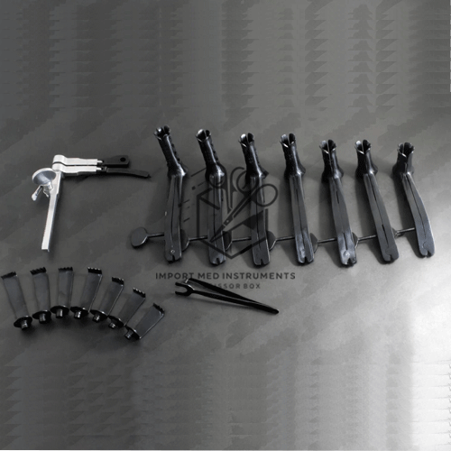 Caspar Lumbar Discectomy Retractor 16 PCs Set Black Color