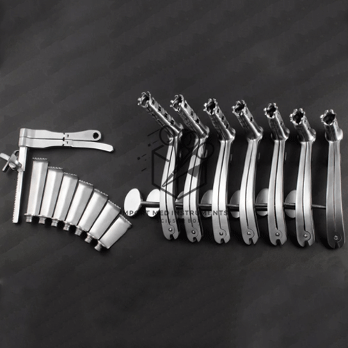 Caspar Lumbar Discectomy Retractor 16 PCs Set Silver With Box
