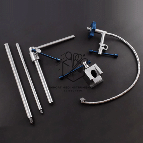 MIS  Tubular Retractor Flexible arm with rod holder Silver 3 PCs Set Surgery Instruments