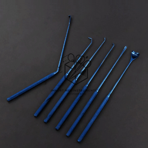 Nerve Root Penfield Retractor 6 PC Set Dissector Retractor Blue Color Surgical Instruments