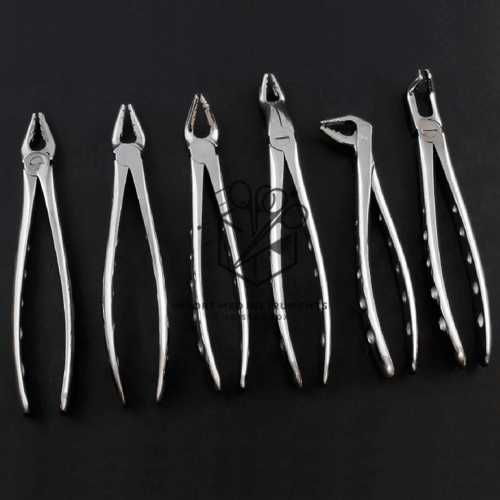 Tooth Extraction Forceps For Upper & Lower Molars Oral Surgery 6 PCs