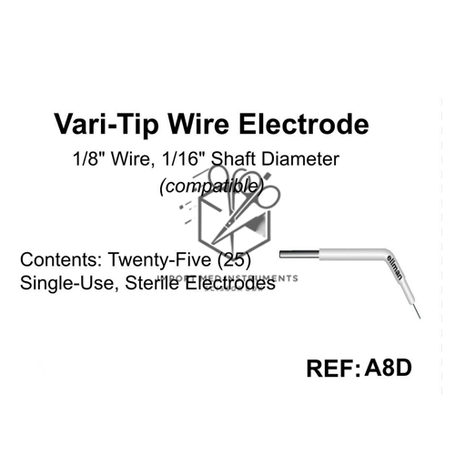 Ellman A8D -Vari-Tip Wire Electrode -Twenty-Five (25) Single-Use Disposable