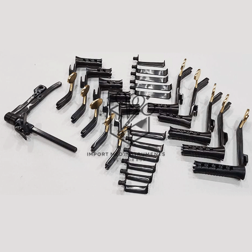 Micro Lumbar Discectomy Retractor Set of Spinal Surgery Gold & Black