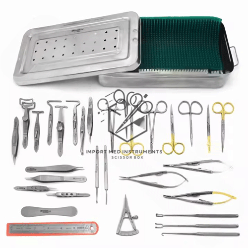 Blepharoplasty Instruments Set of 30 Pieces, Micro Eye Surgery Set