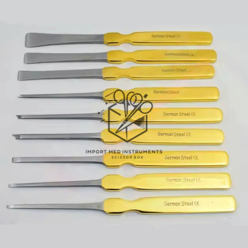 Sharp Rhinoplasty Nasal Osteotomy  Nasal Chisel Set of 12 Pcs German Ce Plastic Surgery Instruments
