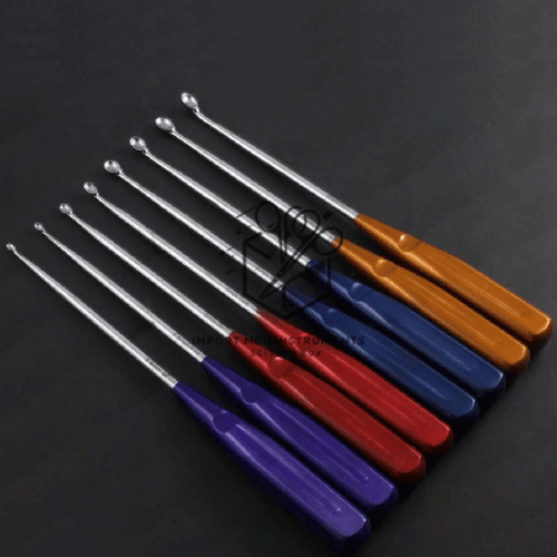 Bone Cervical Curettes Handles Spine Instruments 8 PCs Set