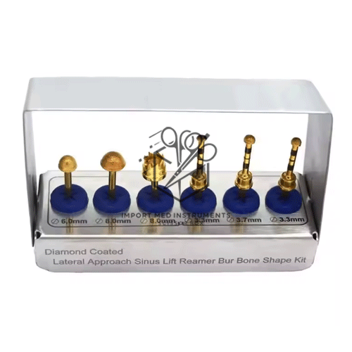 Dental Implant Diamond Golden Lateral Approach Reamer Bur Bone Shape Sinus Lift Kit